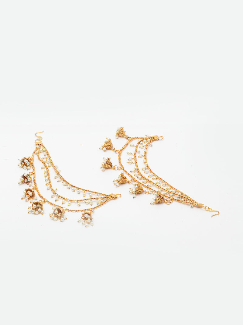 Off White Classic Gold-Plated Ear Chains