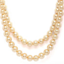 Gold-Plated Champagne Pearls Studded Layered Necklace