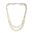 Gold-Plated White Pearls Studded Layered Necklace