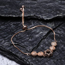 Rose Gold-Plated Star Shaped American Diamond Studded  Bracelet