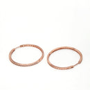 Rose Gold-Plated American Diamond Circular Hoop Earrings