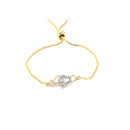 Gold-Plated & White AD-Studded & Beaded Heart Shaped Mangalsutra Set