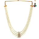 Gold-Plated & Black Stone-Studded & Beaded Layered Temple Jewellery Set Combo