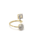 White & Gold-plated American Diamond Studded Jewellery Set Combo