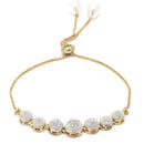 Combo Gold-Plated White American Diamond-Studded Jewellery Set