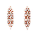 Rose Gold-Plated White American Diamond Studded Handcrafted Jewellery Set