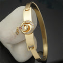Gold-Plated White & Red Cubic Zirconia Stone studded Bracelet