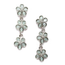 Oxidised Silver-Plated Flower Shaped Lime Green American Diamond Studded Necklace Earrings Jewellery Set