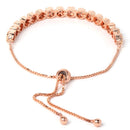 Rose Gold Plated Round Shaped  American diamond Stone-Studded Bracelet