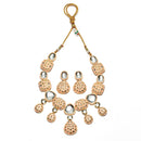 Gold-Plated Kundan Studded Pink Enamelled Necklace With Earrings Jewellery Set