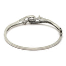 Rhodium Plated Silver Toned Round White American Diamond Studded  Bracelet