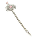 American Diamond Studded Rose Gold Plated Crystal Maang Tikka for Women and Girls