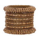 Mehndi Toned Gold Plated Ethnic Bangles For Women
