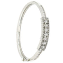 Minimal Round White AD Stone Contemporary Cuff Bracelet