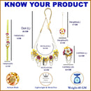 Gold-Plated Pink-White-Yellow Floral White Pearls Beaded Haldi & Mehendi Jewellery Set with Maang Tikka & Haathphool