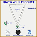 Rhodium Plated with Leaf Shaped Design & Green American Diamonds Studded Pendant Set