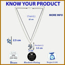 Rhodium Plated with Leaf Shaped Design & Blue American Diamonds Studded Pendant Set