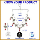 Oxidized Plated with Red Pearl & Stone Studded Jewellery Set