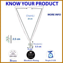 Rhodium Plated with Leaf Shaped Design & Sea Green American Diamonds Studded Pendant Set