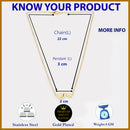 Gold Plated with Stylish Design Stainless Steel Pendent Set