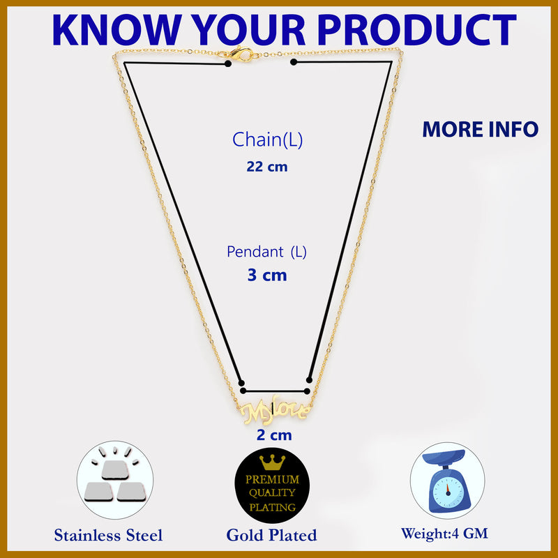 Gold Plated with Stylish Design Stainless Steel Pendent Set