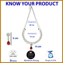 Rhodium Plated Silver Toned Teardrop Shaped Ruby American Diamond Studded Necklace Set