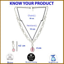 Rhodium Plated with Pink American Diamond Studded Jewellery Set