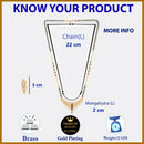 Tradiitional Gold Plated Black Bead Mangalsutra With Earrings