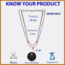 Rose Gold Plated with White American Diamonds Studded Mangal Sutra