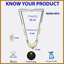 Gold Plated with White American Diamonds Studded Mangalsutra with Earrings