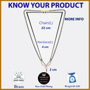 Rose Gold Plated with White American Diamonds Studded Mangal Sutra