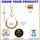 Gold-Plated Red & Green Cubic Zirconia Studded Floweret Theme Jewellery Set