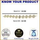 Gold-Plated Round Shape White Kundan studded Matha Patti