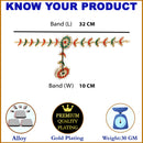 Gold-Plated White & Red Stones and Beads studded Borla Style Sheeshphool