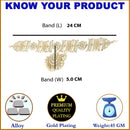 Gold-Plated White Kundan studded Crescent Shaped Sheeshphool