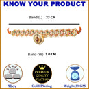 Gold-Plated Round White Kundan & Cubic Zirconia Studded Borla Style Sheeshphool