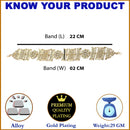 Gold-Plated Square & Round Shape White Kundan studded Matha Patti