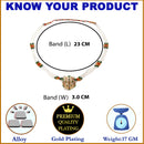 Gold-Plated Multi-Colour Artificial Stones and Beads studded Borla Style Matha Patti