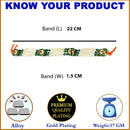 Gold-Plated White & Green Kundan Pearl Studded Matha Patti