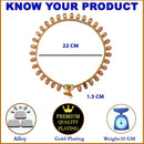 Gold Plated Peach Cubic Zirconia Stone Stone Studded Anklets