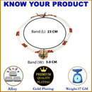 Gold-Plated Round Red & White Kundan & Cubic Zirconia Studded Borla Style Sheeshphool