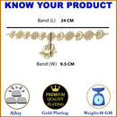 Gold-Plated White Kundan studded Crescent Shaped Sheeshphool