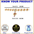 Gold-Plated Red Kundan studded Crescent Shaped Sheeshphool