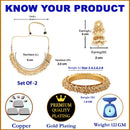 Gold-Plated White Pearl Jewelry Set with Bangles & Jhumka Earrings