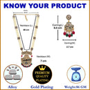 Hyderabadi Peacock Meenakari Style Pink, Green & White Kundan-Studded & Pearl Beaded Gold-Plated Jewellery Set