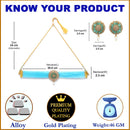 Turqoise Blue Gold-Plated Stone Studded Multistrand Choker Necklace with Earring