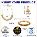 Gold-Plated  Pearl Jewelry Set with Bangles & Jhumka Earrings