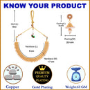 Zeneme Stylish Gold Plated Pearl Necklace Set With Dangling Earrings Jewellery For Women & Girl