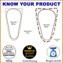 Pack Of 2 Red & White Pearls Gold-Plated Chain Combo