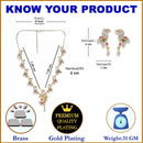 Peacock Shaped Gold-Plated with Silver-Toned Pink and Green American Diamond Studded Handcrafted Jewellery Set